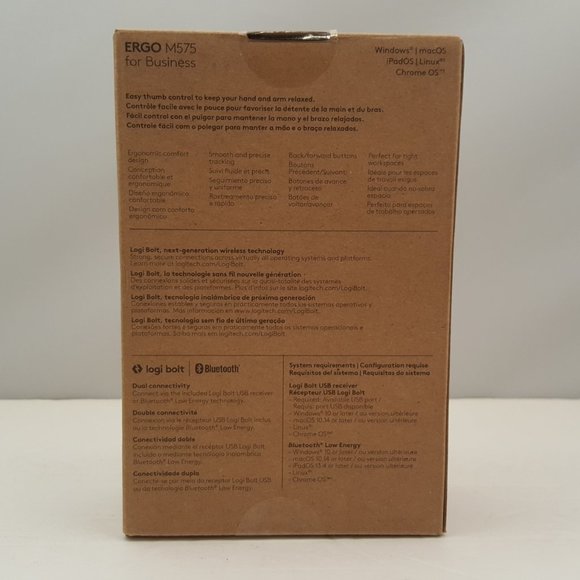 ERGO M575 TRACKBALL FOR BUSINESS WIRELESS MOUSE NEW - Picture 3 of 10